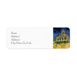 The Church at Auvers by Van Gogh Label