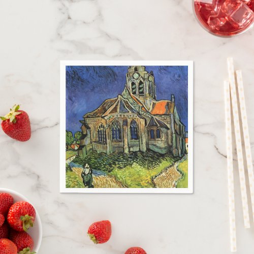 The Church at Auvers by Vincent van Gogh Napkins