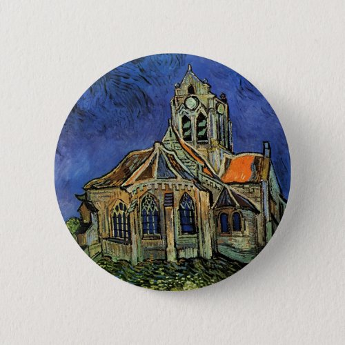 The Church at Auvers by Vincent van Gogh Pinback Button