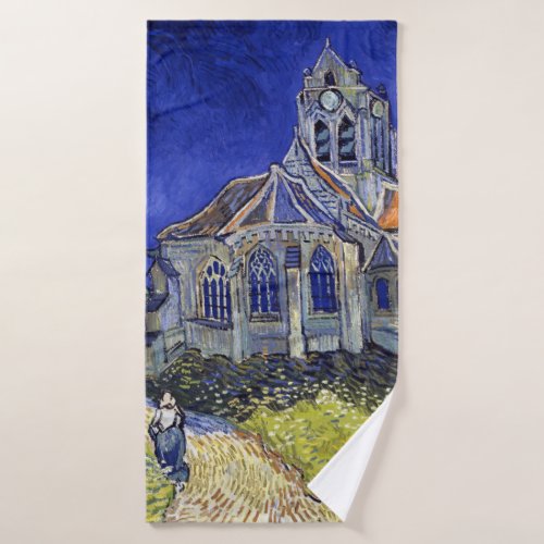 The Church at Auvers Van Gogh Bath Towel