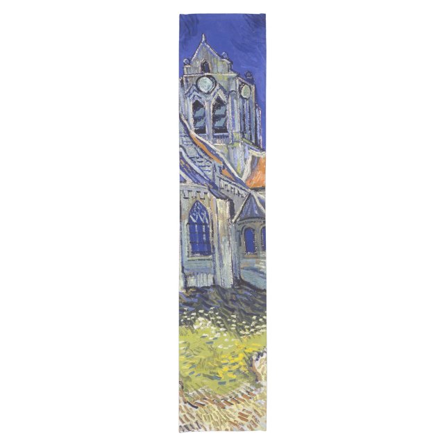 The Church at Auvers, Van Gogh Short Table Runner (Front)