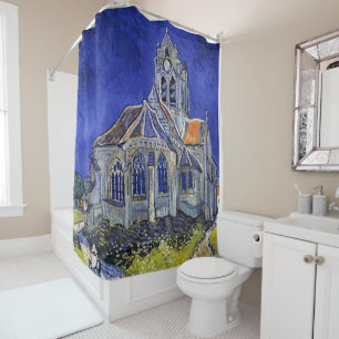 The Church at Auvers, Van Gogh Shower Curtain
