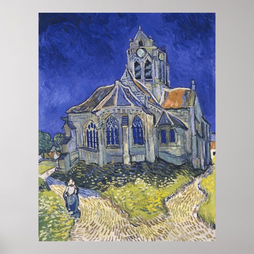 The Church at Auvers Vincent Gogh  Poster