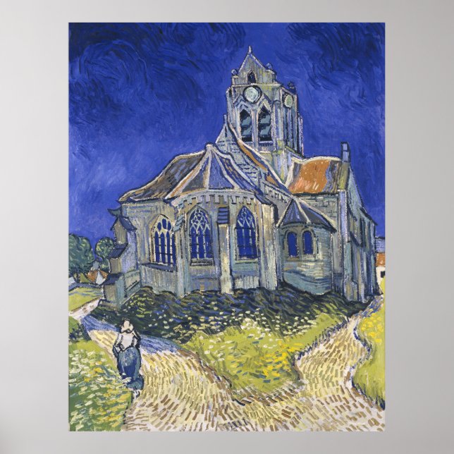 The Church at Auvers Vincent Gogh  Poster (Front)