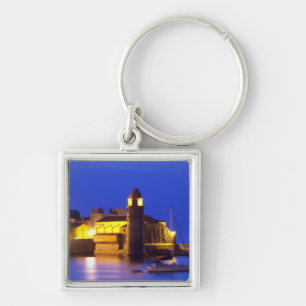 The church Eglise Notre Dame des Anges, our lady Keychain