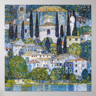 The Church in Cassone Gustav Klimt Poster
