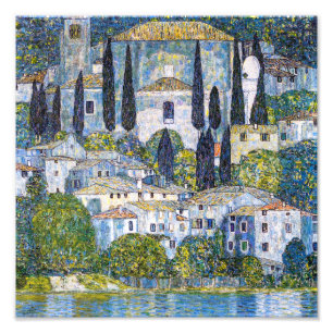The Church in Cassone   Gustav Klimt   Poster