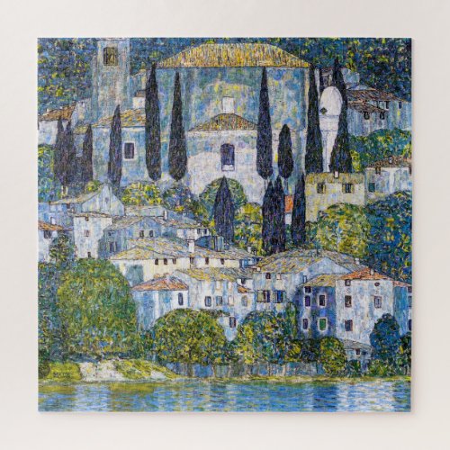 The Church in Cassone  Gustav Klimt  Poster Jigsaw Puzzle