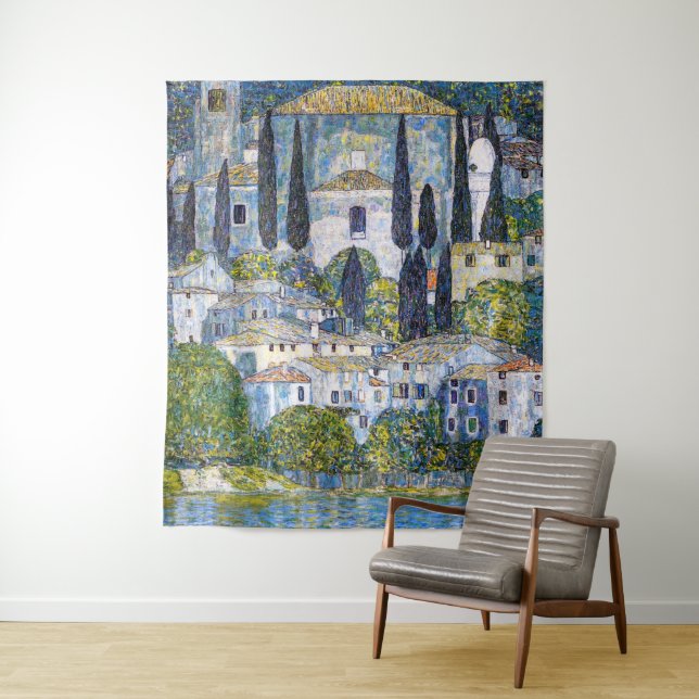 The Church in Cassone | Gustav Klimt | Poster Tapestry (In Situ)