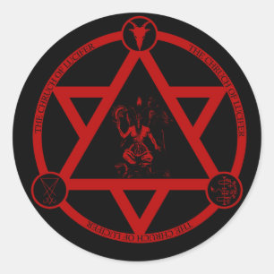 The Church of Lucifer - Official Logo Sticker (x6)