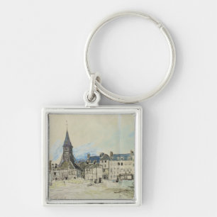 The Church of Sainte-Catherine, Honfleur, 1864 Keychain