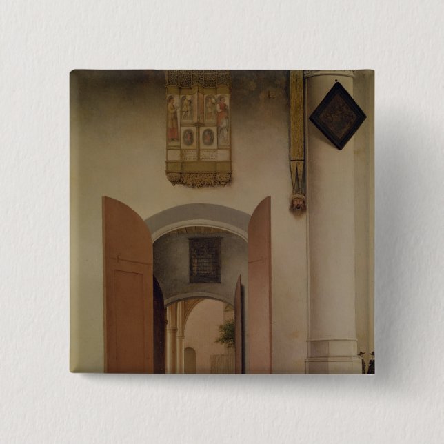 The Church of St. Laurens, Alkmaar, 1661 Pinback Button (Front)