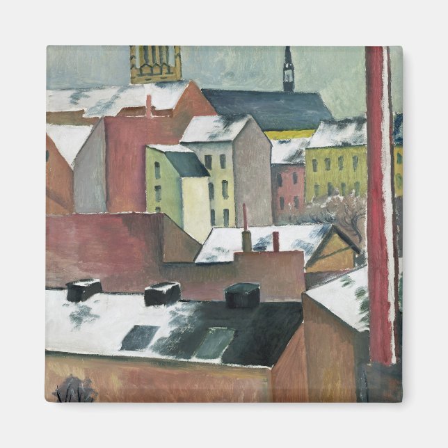 The Church of St Mary in Bonn in Snow, 1911 Magnet (Front)