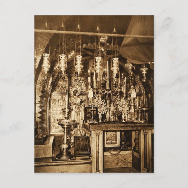 The Church of the Holy Sepulchre in Jerusalem Postcard (Front)