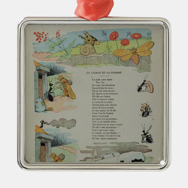 The Cicada and the Ant from the Fables Metal Ornament (Front)