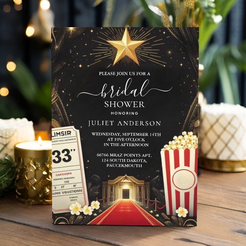 The Cinema Movie Ticket Most Popular Bridal Shower Invitation