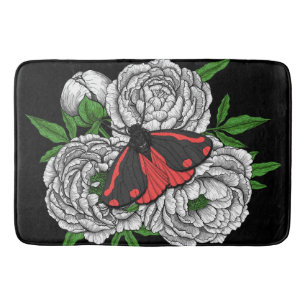 The cinnabar moth bath mat