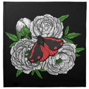 The cinnabar moth cloth napkin