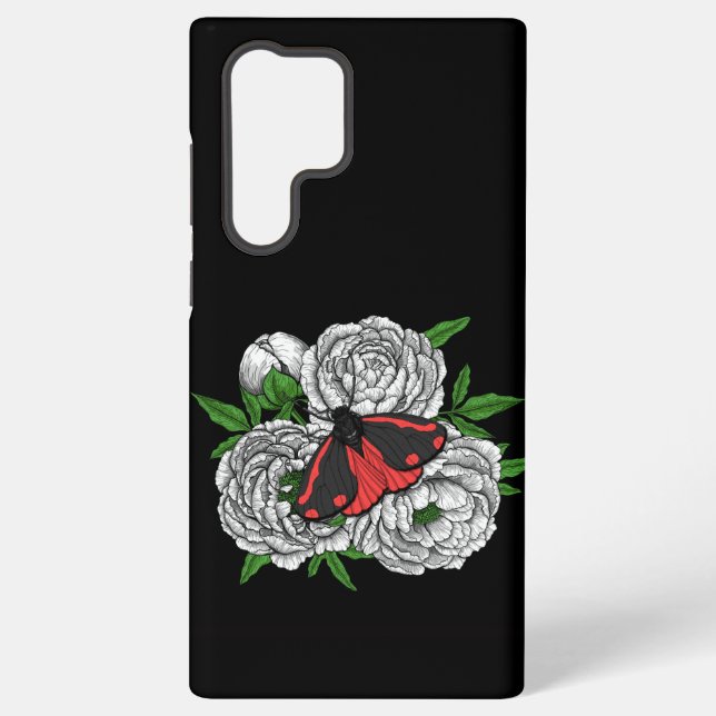 The cinnabar moth samsung galaxy case (Back)