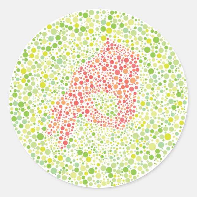 The Circle Game Ishihara Test Classic Round Sticker (Front)