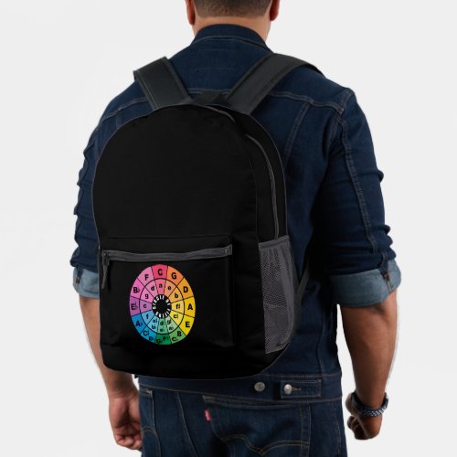 The Circle of Fifths Printed Backpack