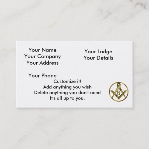 The Circle of Masons Business Card Templates