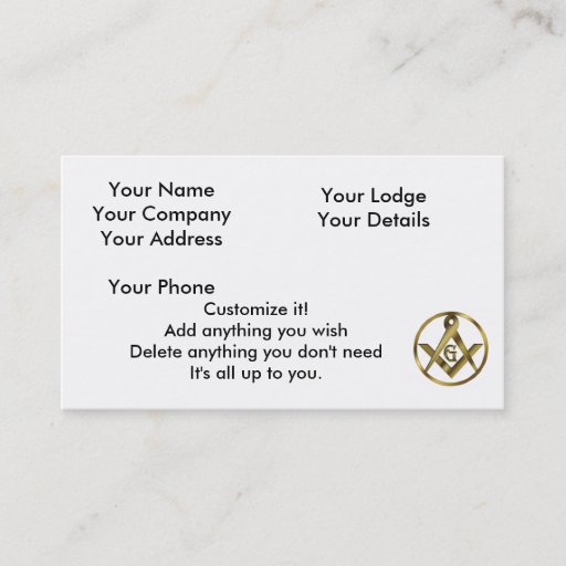 Customizable The Circle of Masons Business Card Templates