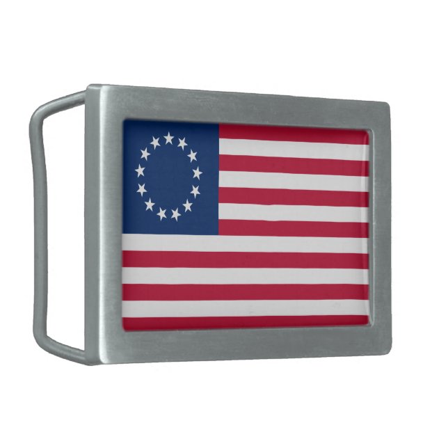 The Circle of Stars, American Flag by Betsy Ross Belt Buckle (Front Left)