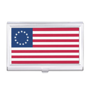 The Circle of Stars, American Flag by Betsy Ross Business Card Case