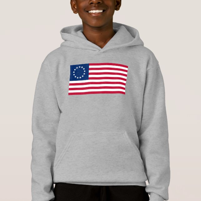 The Circle of Stars, American Flag by Betsy Ross Hoodie (Front)