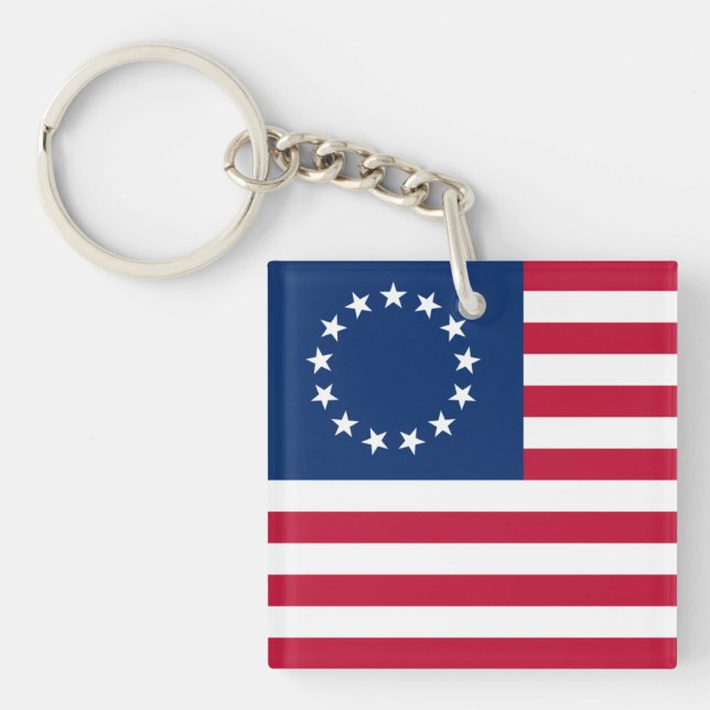 The Circle of Stars, American Flag by Betsy Ross Keychain (Front)