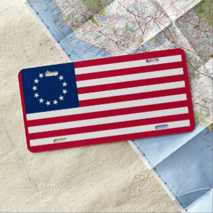 The Circle of Stars, American Flag by Betsy Ross License Plate