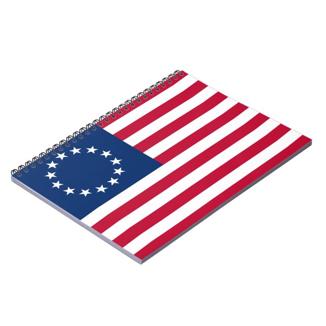 The Circle of Stars, American Flag by Betsy Ross Notebook (Left Side)
