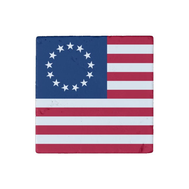 The Circle of Stars, American Flag by Betsy Ross Stone Magnet (First Magnet)