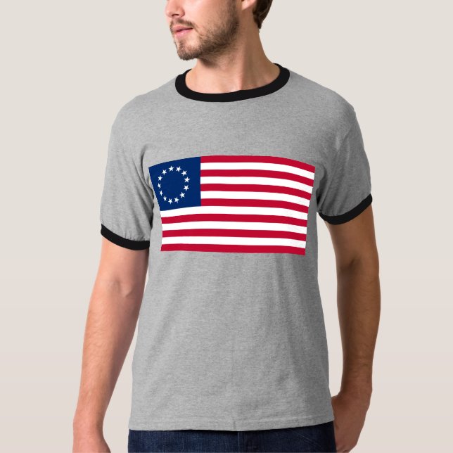 The Circle of Stars, American Flag by Betsy Ross T-Shirt (Front)