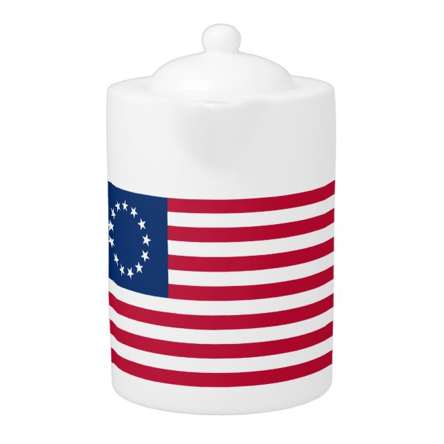 The Circle of Stars, American Flag by Betsy Ross Teapot (Front)
