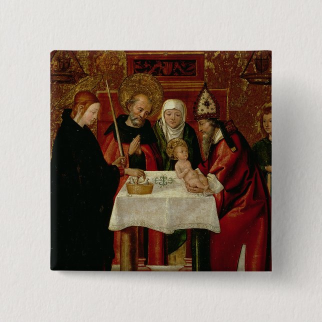 The Circumcision Presentation in the Temple Pinback Button (Front)