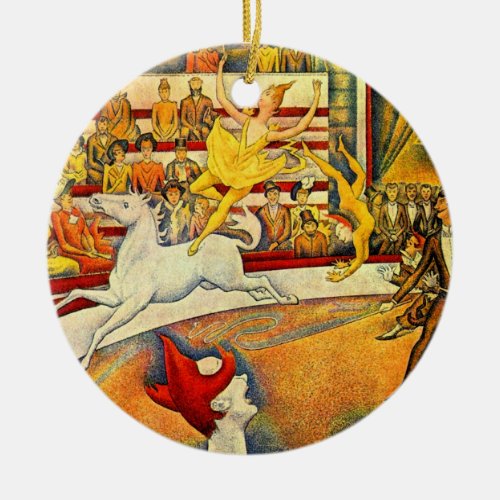 The Circus by Georges Seurat Vintage Fine Art Ceramic Ornament