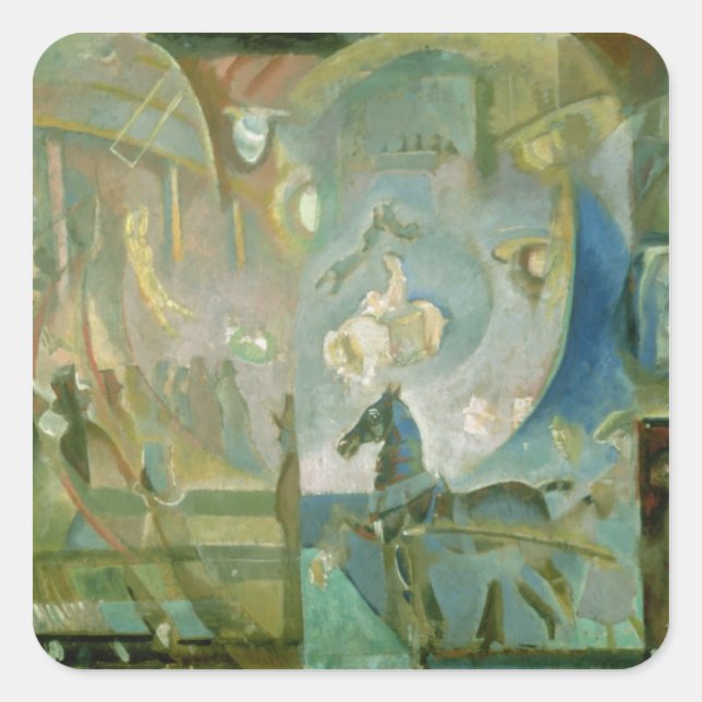 The Circus, c.1910 Square Sticker (Front)