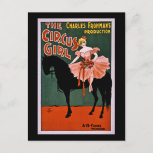 The Circus Girl 1897 Vintage Retro Postcard