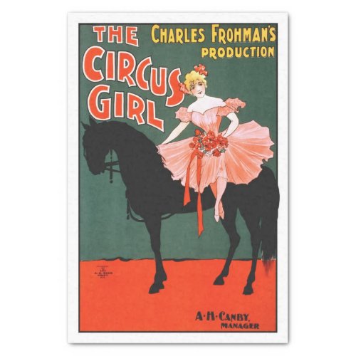 The Circus Girl Retro Poster Decoupage Tissue Paper