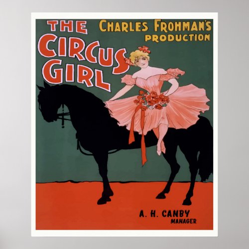 The Circus Girl Theater Poster circa 1897