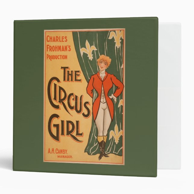 The Circus Girl Theatrical Poster #1 3 Ring Binder (Front/Inside)