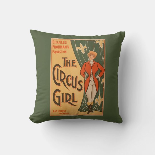 The Circus Girl Theatrical Poster #1 Throw Pillow (Front)