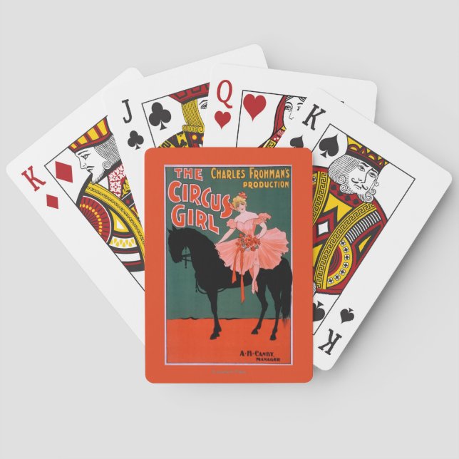 The Circus Girl - Woman on Horse Theatrical Poker Cards (Back)