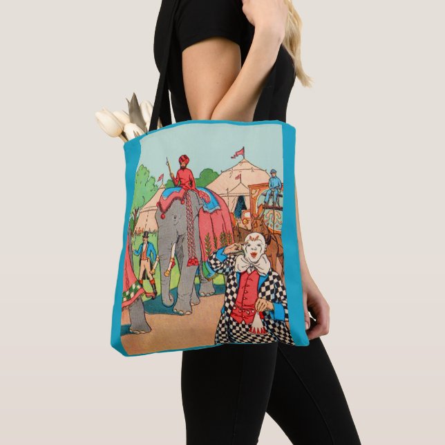 The circus is coming to town print tote bag (Close Up)