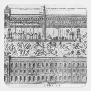 The Circus Maximus in Rome, c.1600 Square Sticker
