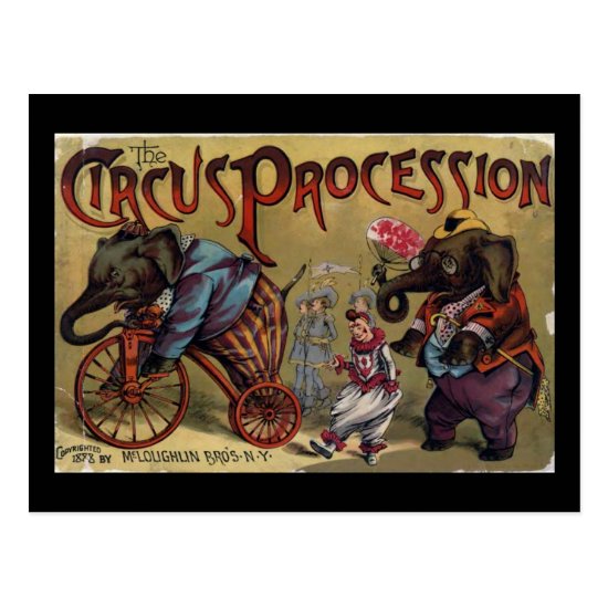 The Circus Procession Front Cover Postcard