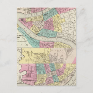 The Cities Of Pittsburgh Allegheny Cincinnati Postcard