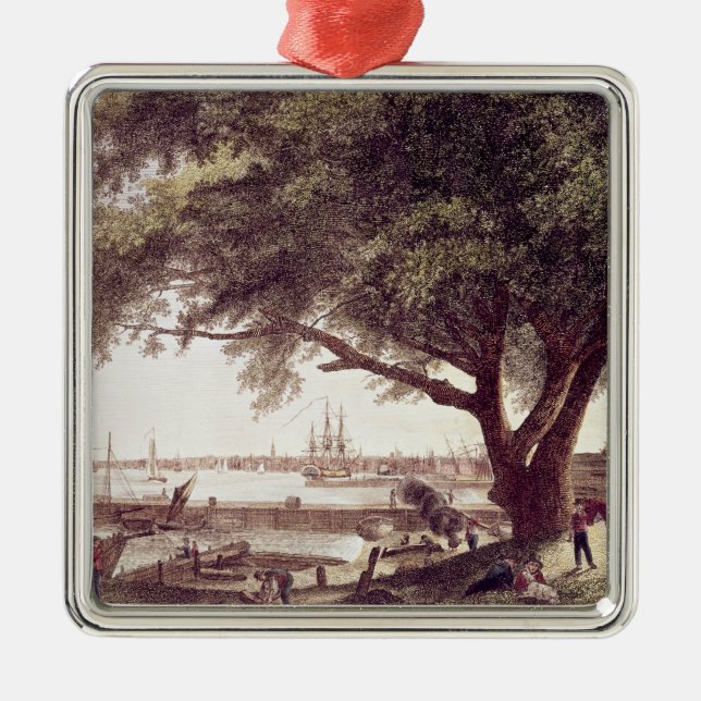The City and Port of Philadelphia, from Metal Ornament (Front)